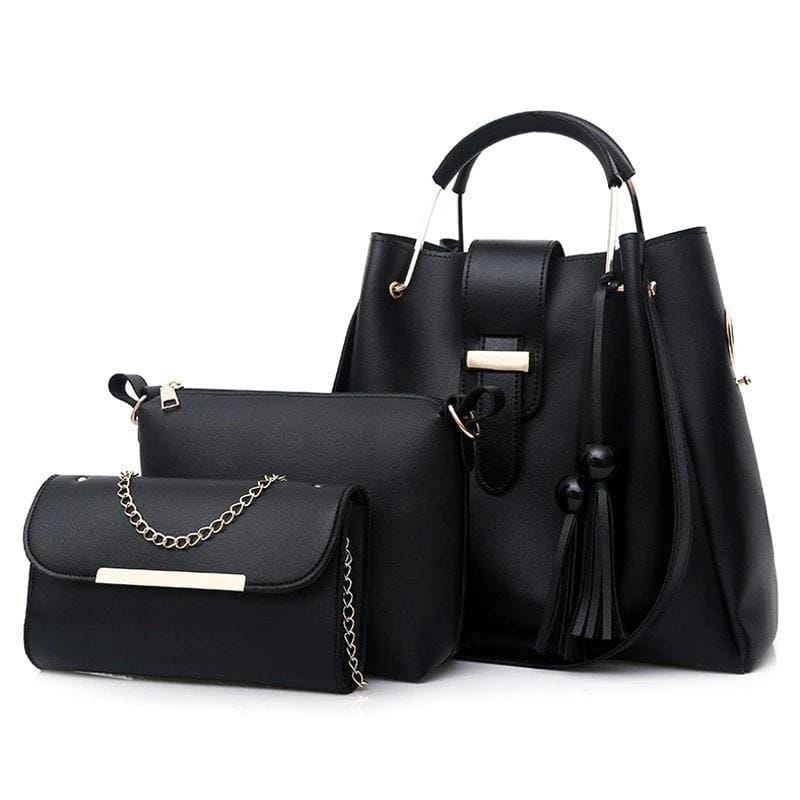3 Pcs Women’s PU Leather Shoulder Bag - Image 6