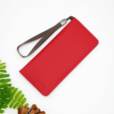 Shop Stylish Women’s Red PU Leather Clutch at Bago (bago.valueshop.me, Lahore Pakistan). Elegant, durable & trendy clutch bag for parties and formal events.