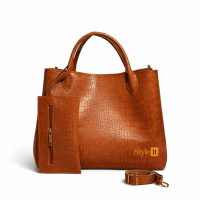 Women Croc Print Handbag Set | Bagoya.com – Lahore, Pakistan