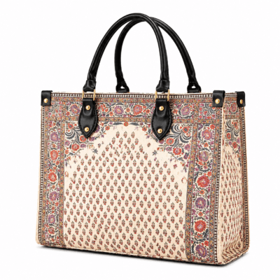 Premium Floral Printed Tote Bag for Women – Stylish Large Capacity Handbag in Pakistan