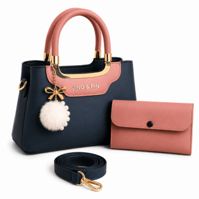 Women’s Luxury Handbag Set with Wallet in Pakistan – Stylish PU Leather Tote Bag for Girls & Ladies | Bagoya