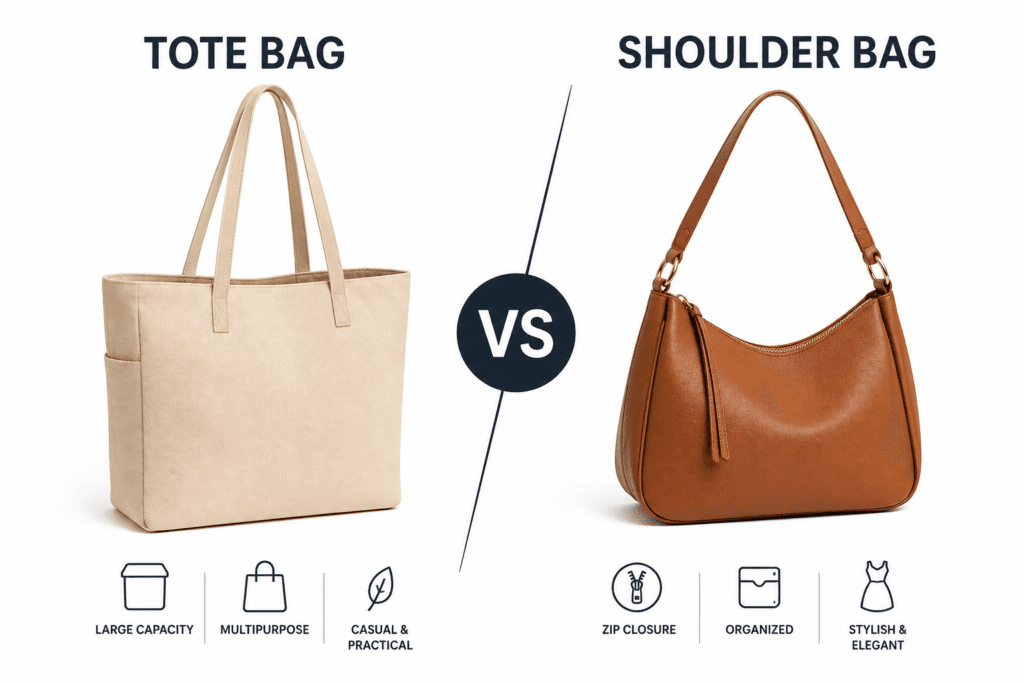 Difference Between Tote Bag and Shoulder Bag | Bagoya.com