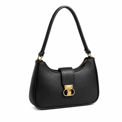 Black Leather Shoulder Bag for Women – Bagoya Pakistan