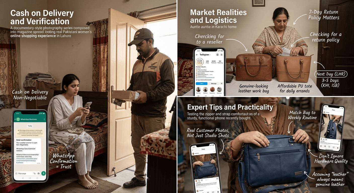 Cash on delivery, market realities, and expert buying tips for ladies bags in Pakistan