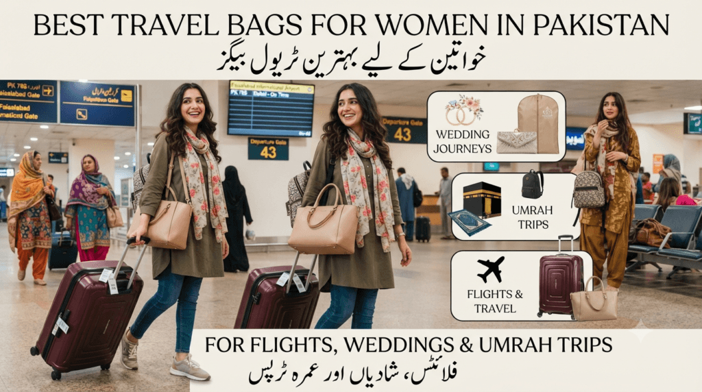 Best Travel Bags for Women in Pakistan: For Flights, Weddings & Umrah Trips