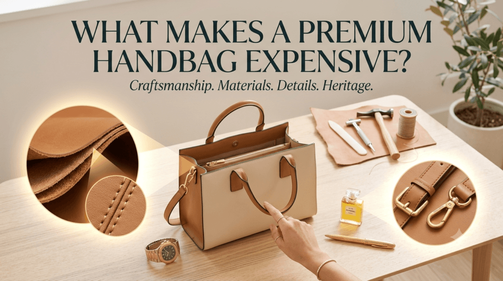 premium handbags, luxury bags pakistan, genuine leather bags, handbag craftsmanship, expensive handbags worth it, premium bag price guide